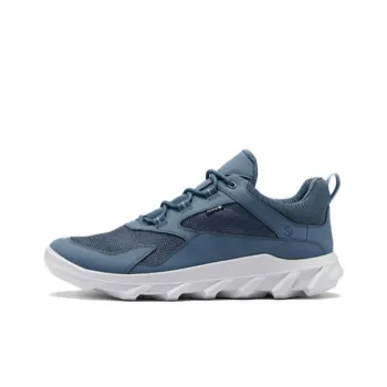 Ecco Abrasion Resistant Cushioning Low Top Casual Shoes Men's Blue Gray