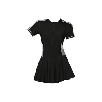 LEACCO Swimming Sets Polyamide Polyester Elastane Beach Surfing Women's Black