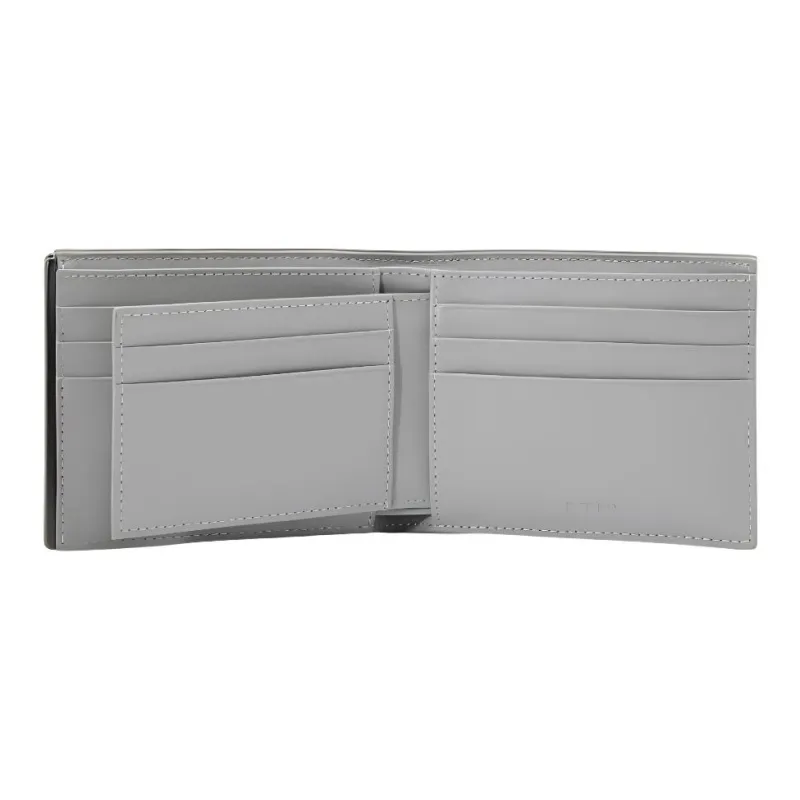 PEDRO Embossed Calfskin Wallet Unisex Gray-3