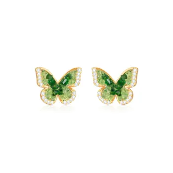 Thuban Ark Crystal Jade Stud Earrings Women's
