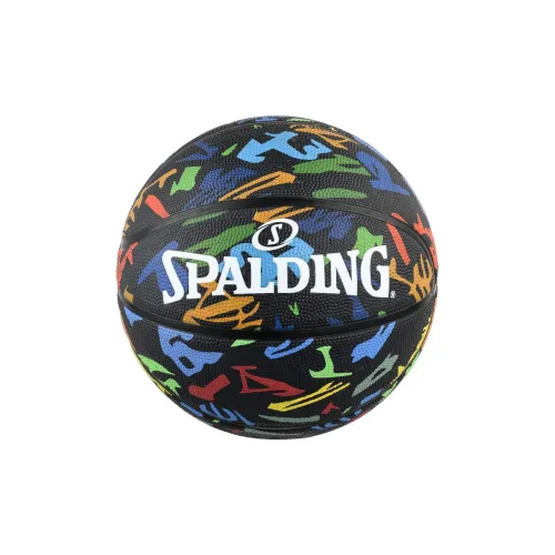 SPALDING Size 7 Indoor Outdoor Universal Basketball Rubber Black