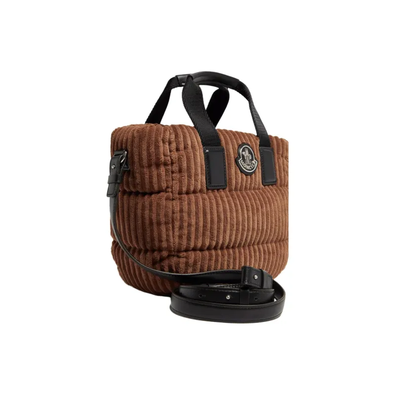 Moncler Corduroy Shoulder Bag, Crossbody Bag, Handbag Mini Women's Brown-2