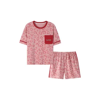 MIIOW Pajama Set Women's Sweet Style Soft Pink