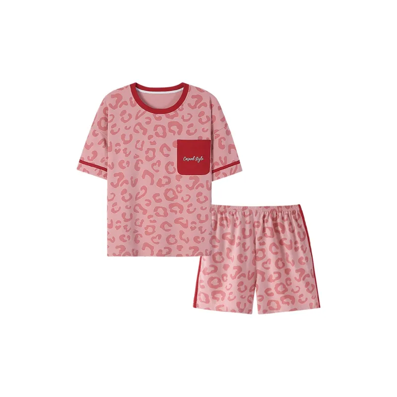 MIIOW Pajama Set Women's Sweet Style Soft Pink-0
