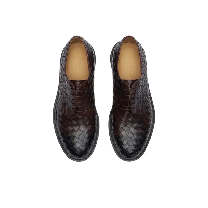 SCAROSSO Harry Round Toe Derby Shoes-3