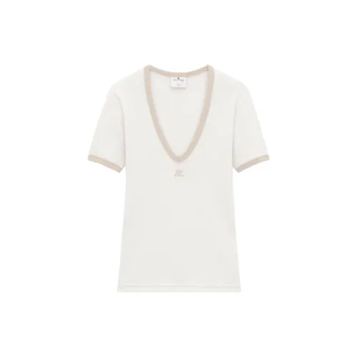 COURREGES T-Shirts Women's White Heritage/Traditional White