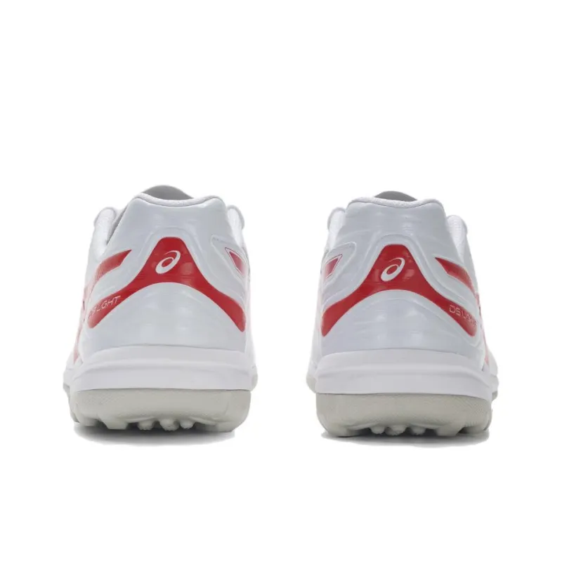 Asics TF Rubber Broken Studs Artificial Ground Anti Slip Wear Resistant Soccer Shoes Men's White Red-2