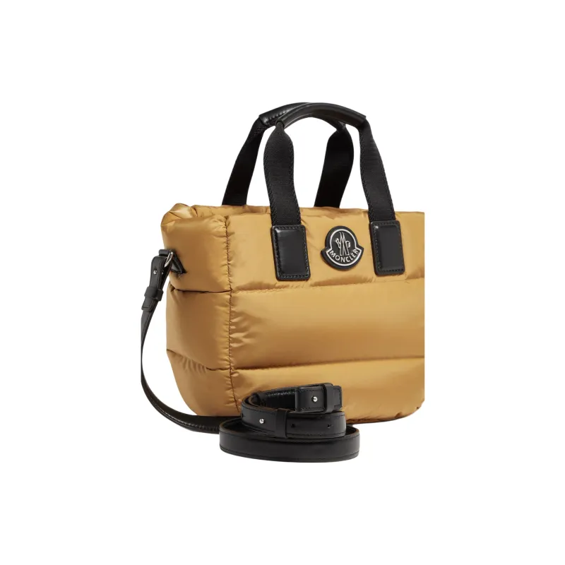 Moncler Recycled Nylon Tote Bag, Shopping Bag, Shoulder Bag, Crossbody Bag, Handbag Mini Women's Camel Beige-1