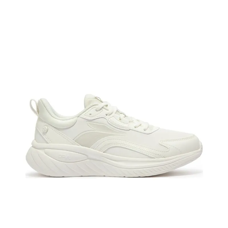 361° Anti Slip Wear Resistant Low Top Casual Running Shoes Women's Feather White-1