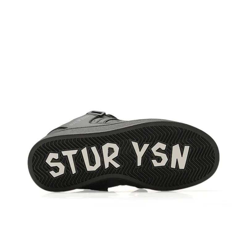 STUR YSN Wear resistant And Lightweight Low Top Skateboard Shoes Unisex Black-6