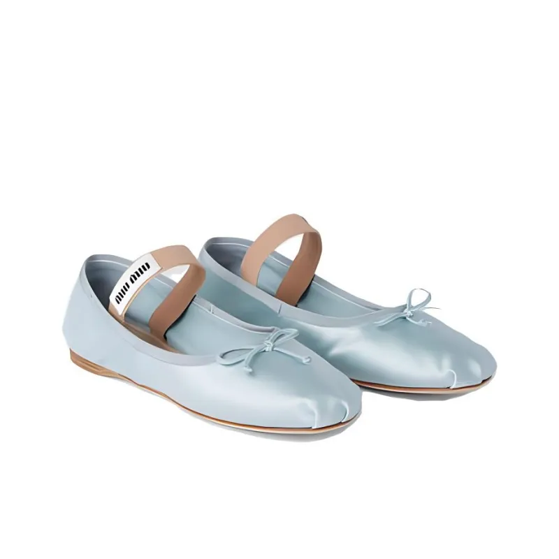 MIU MIU Mary Jane Shoes Women's Light Blue-2