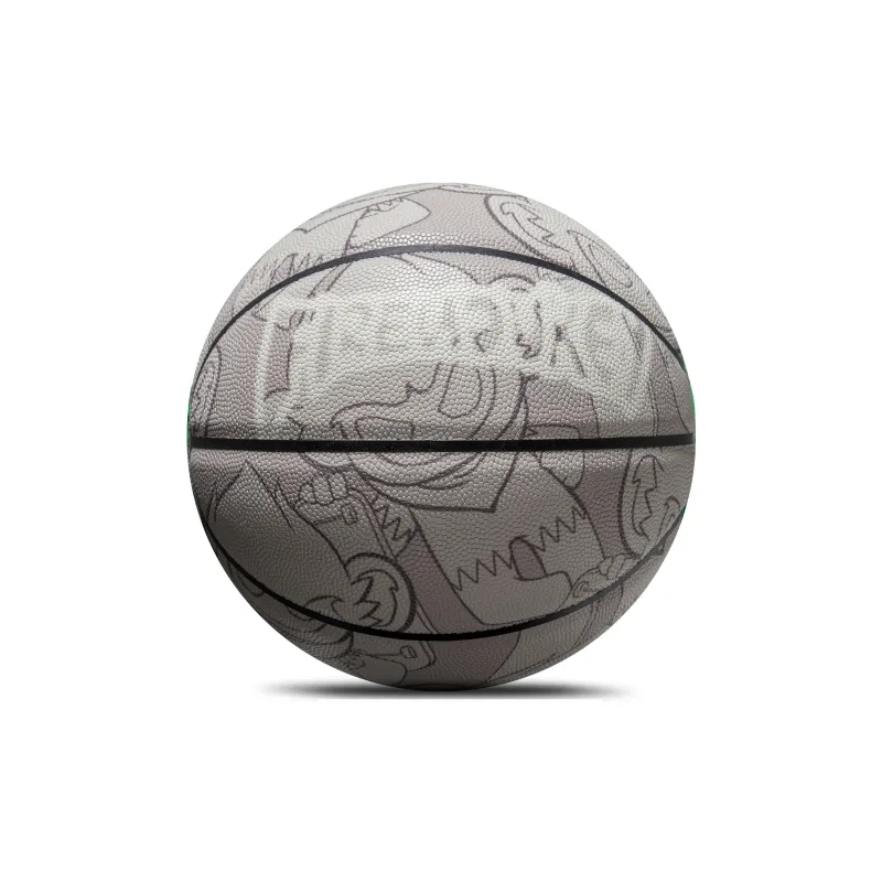 FireMonkey PU Basketball Gray Size 7 Ball Glow in The Dark Training Unisex-3