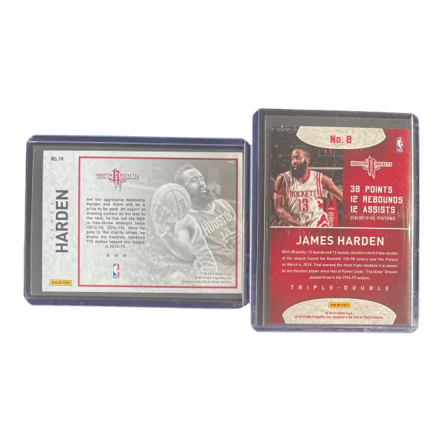 PANINI 2015 Rockets James Harden Teka Card Pass Through Sports Cards 2 Pcs-1