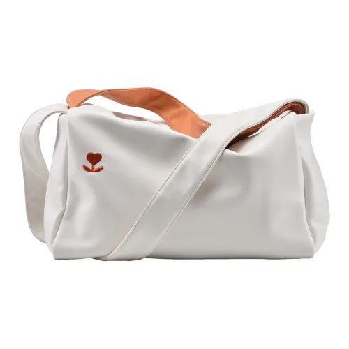 LOVVVVE PU Fitness Yoga Bag, Commute Bag, Shoulder Bag, Crossbody Bag Women's White