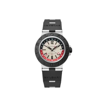 BVLGARI BVLGARI∙BVLGARI Collection Wrist Watch Automatic Mechanical Movement Rubber Strap 40mm Black Dial Men's Watches