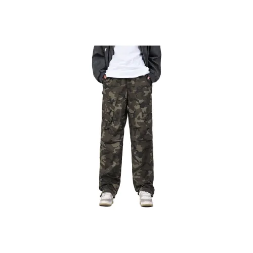 4T Cargo Pants Unisex Army Green Camouflage