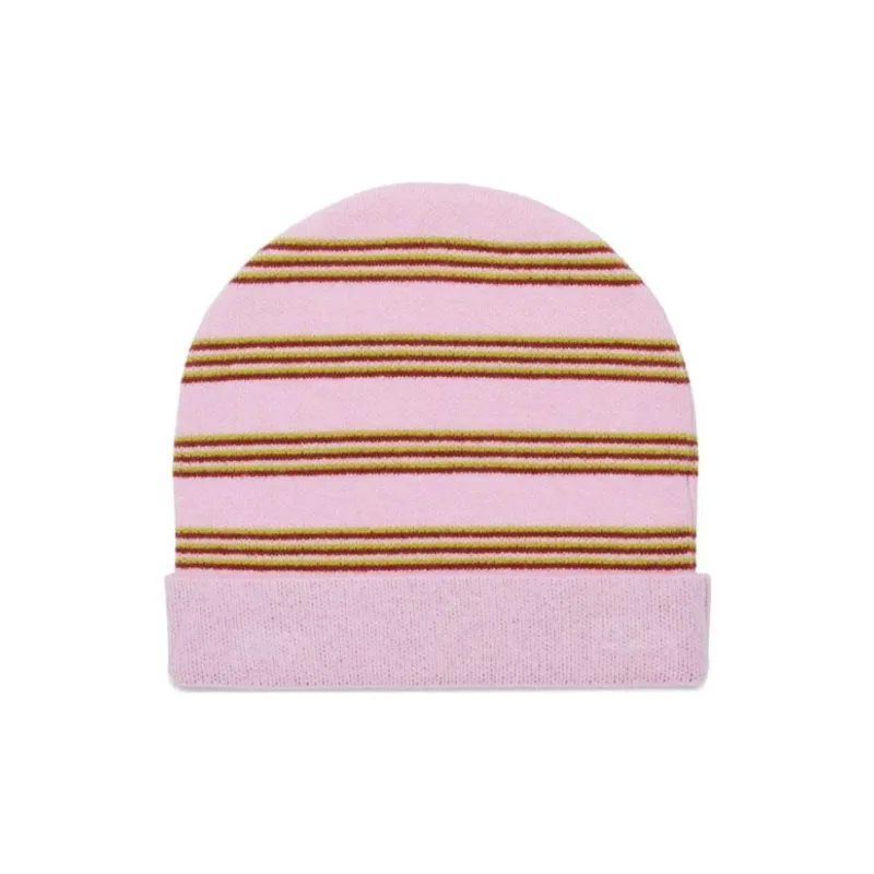 MARNI Kids Knit Wool Mix Striped Beanie-1