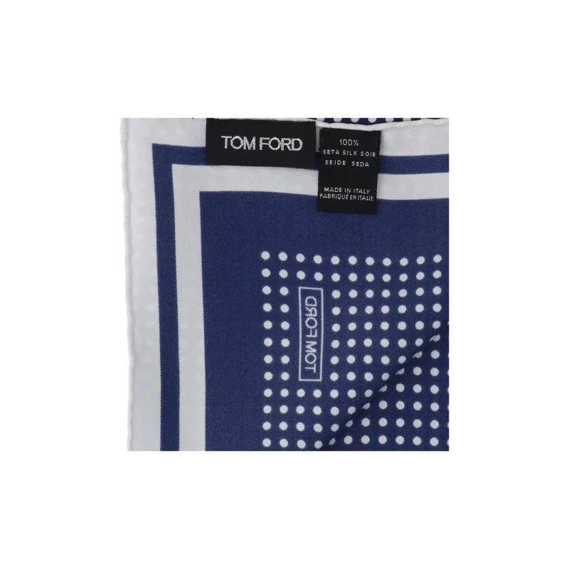 TOM FORD Logo Printed Polka Dot Pocket Square-2