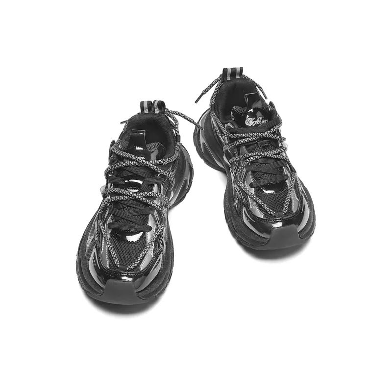 TCELLARS Cushioning, Slip Resistant, Abrasion Resistant, Height Increasing Low Top Chunky Sneakers Unisex-3