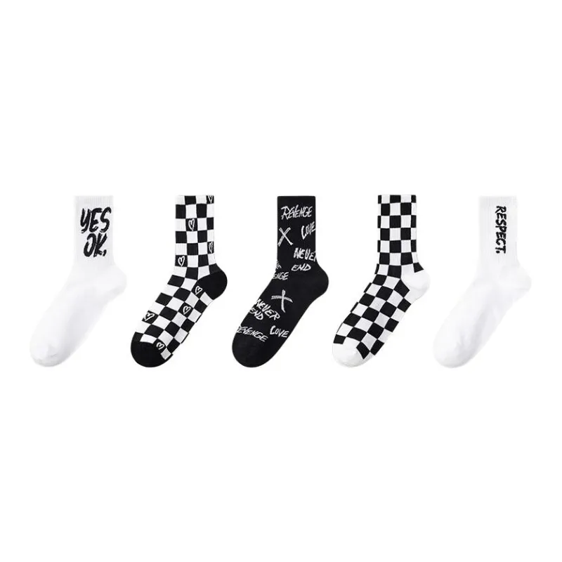 MIIOW Mid Calf Socks Women's 5 Pack-2