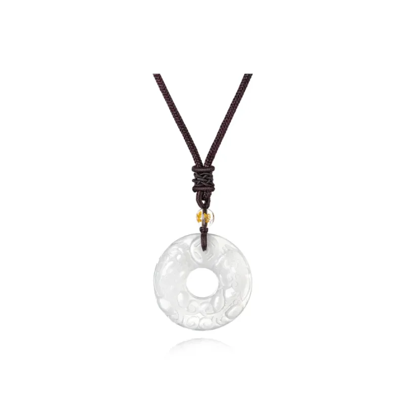 Green Craftsman Chalcedony Necklaces Unisex-4