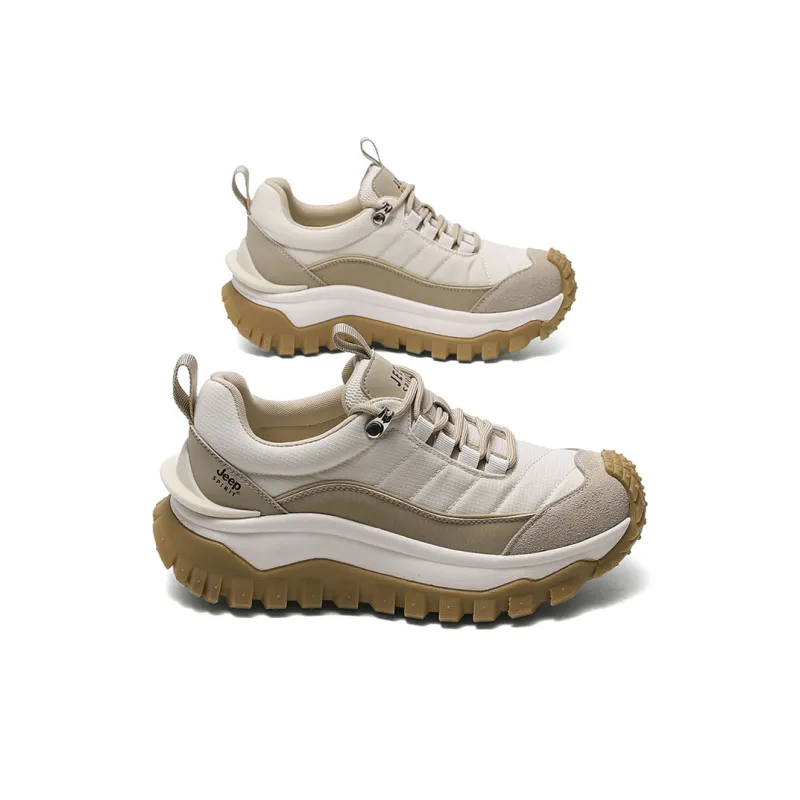 JEEP SPIRIT Slip-Resistant Low-Top Support Height Enhancement Women's Beige Casual Shoes-16