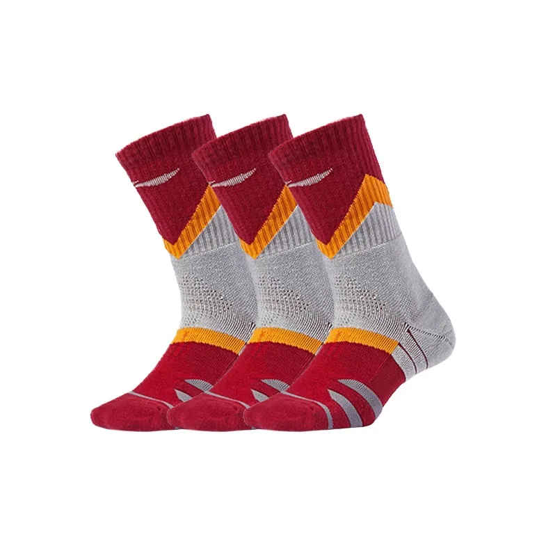 LiNing Basketball Socks Men's Combo Set Red Gray Multicolor-4