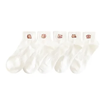 COTTON CHEESE Mid-Calf Socks Unisex 5 Pack