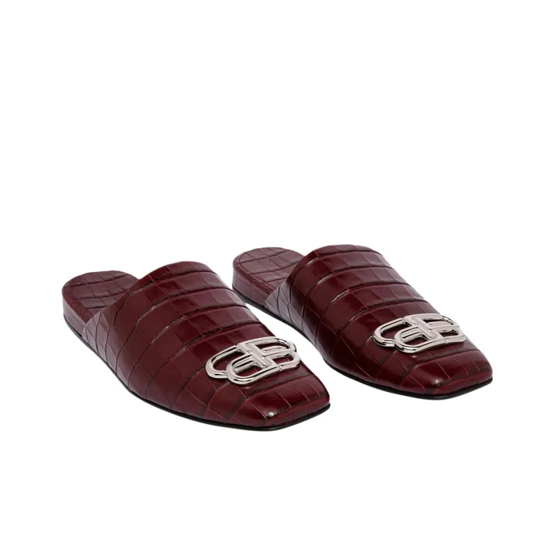 Balenciaga Cosy Closed Toe Slippers Women's Red-2