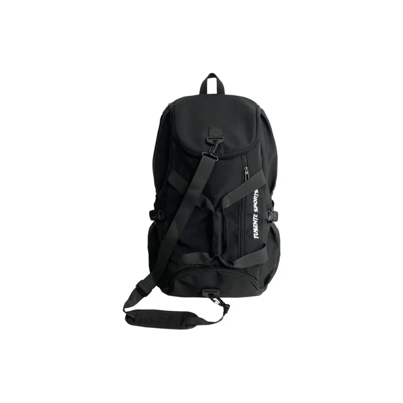 Tong Tong Rabbit Composite Cloth Backpack Black/Gray/Ecru/Blue-0