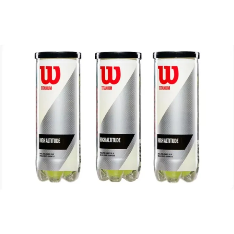 Wilson Titanium 3 Ball Tennis Balls Blend Wool Training Ball Indoor Diameter 6.00 6.86cm Yellow Green-5