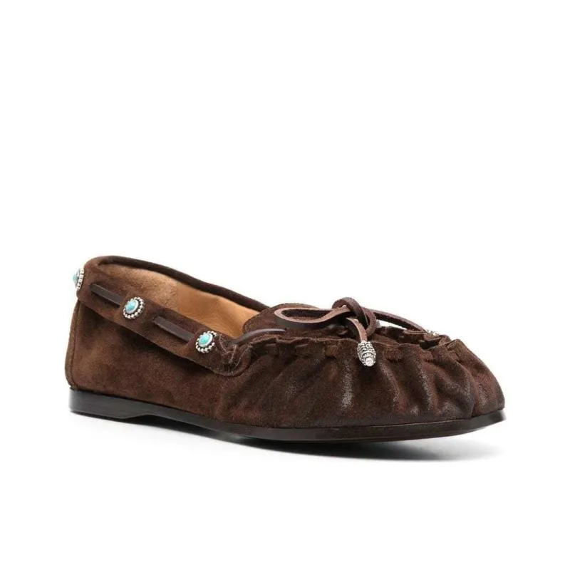 SARTORE R4100 Boat Shoes Women's Dark Brown-2