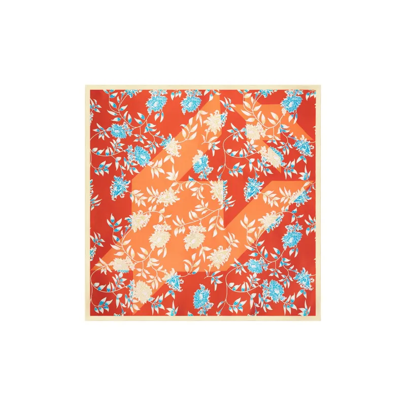Shanghai Story 100% Mulberry Silk Silk Scarves Women's Patch Bamboo Leaf Flower Gift Box Set-6