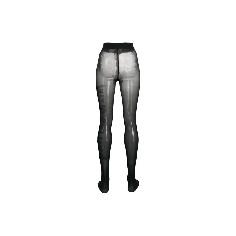 PHILIPP PLEIN Logo Gem embellished Tights-1