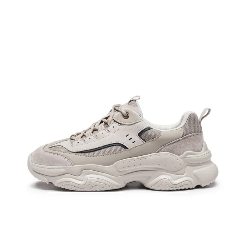CAMEL Breathable Height Increasing Low-Top Chunky Sneakers Women's-0