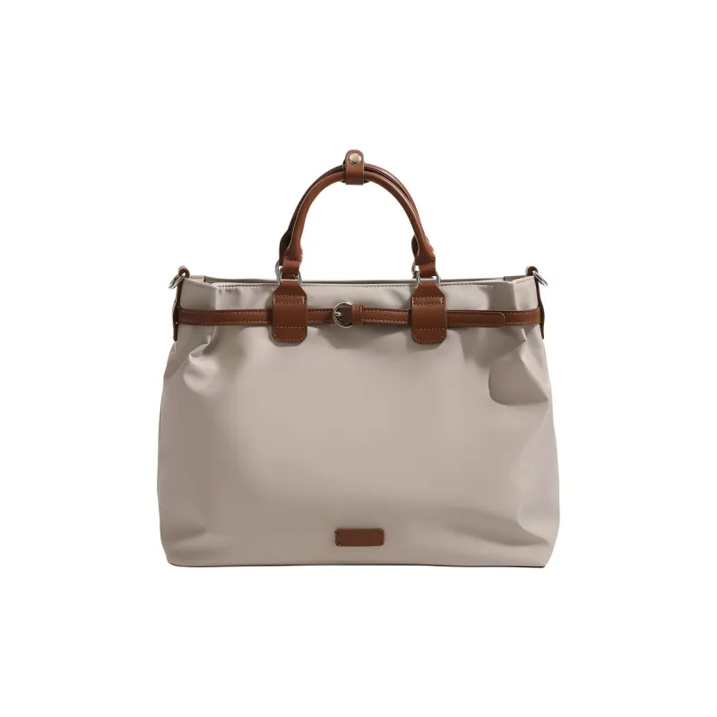 H YXIANG Artificial Leather Briefcases Unisex Ecru/Coffee/Black/Gray-16