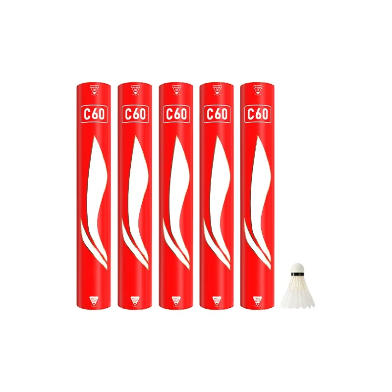 LiNing C60 Duck Feather Shuttlecock 12 Pack CiGu Duck Feather Match Ball Shuttlecocks-2