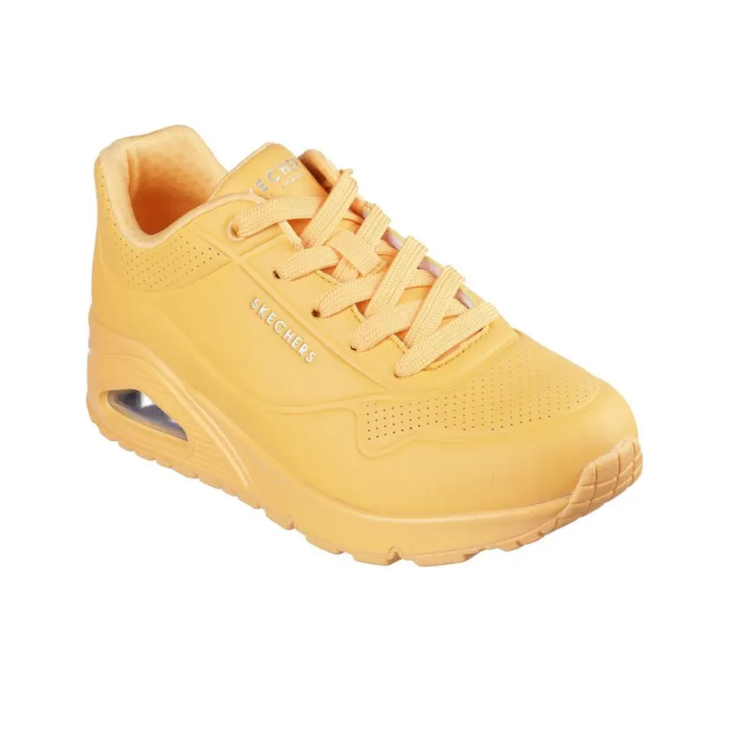 Skechers Uno Anti-Slip Wear-Resistant Low-Top Casual Shoes Women's Yellow-2