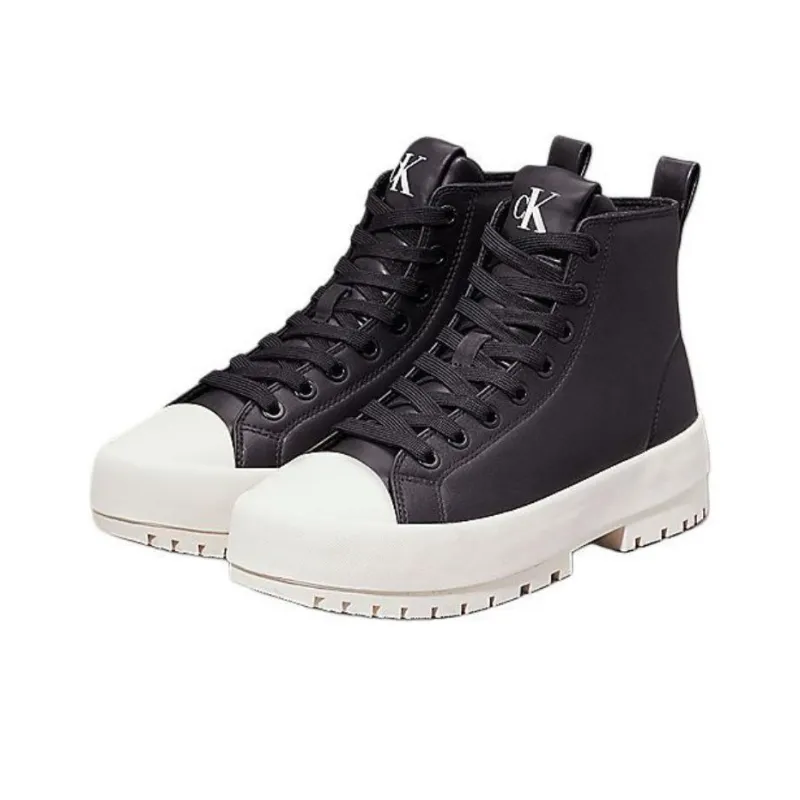 CKJ CALVIN KLEIN JEANS High Top Casual Shoes Women's Black-2