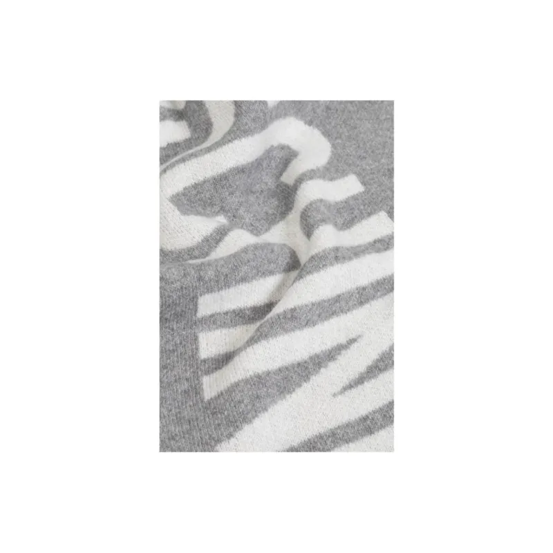 MOSCHINO Logo Intarsia Knitted Scarf-1