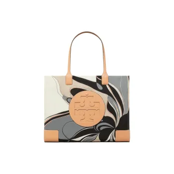 TORY BURCH Ella Recycled Polyester Tote Bag, Shopping Bag, Shoulder Bag, Crossbody Bag, Handbag Women's Tulip