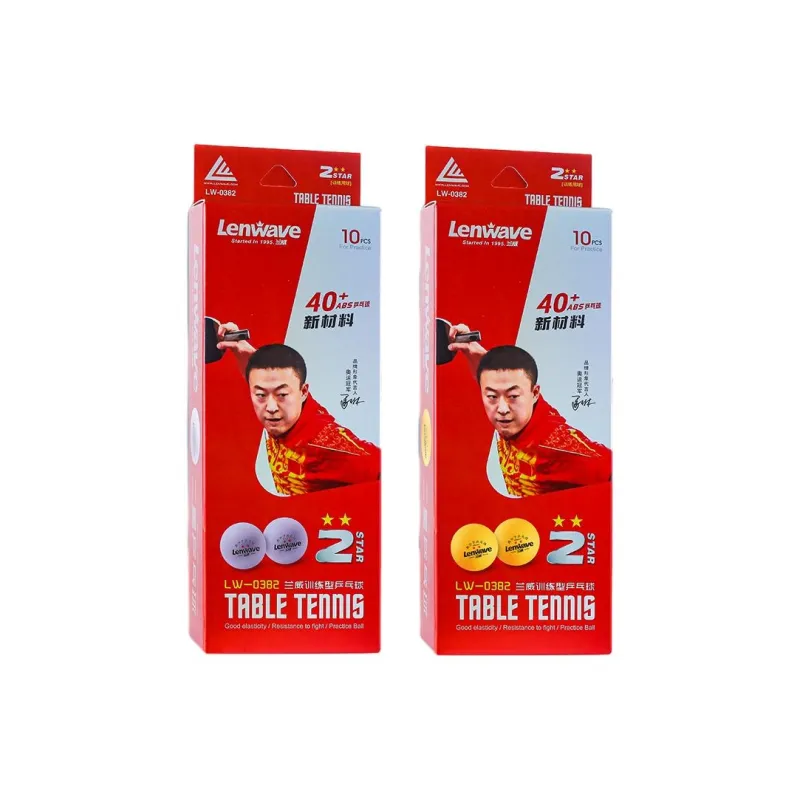 LENWAVE 2 Star Table Tennis High Stretch Stable And Durable Yellow White 10 Pack-0
