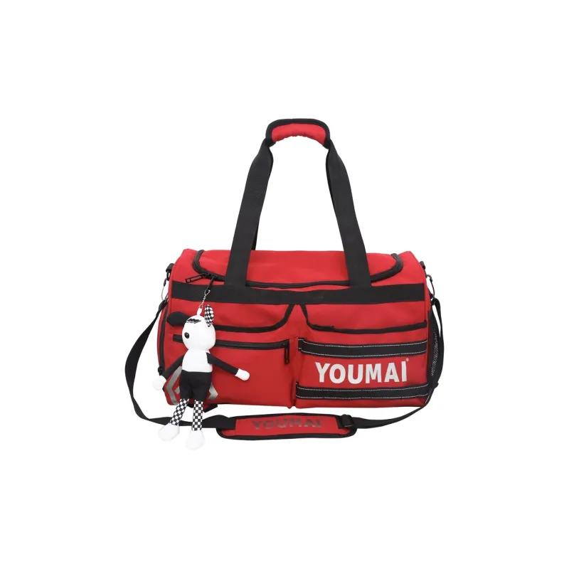 Alcohol Dragon Nylon Fabric Travel Bag Regular Unisex Black Yellow/Purple/Red/Gray/Turquoise/Pink-0