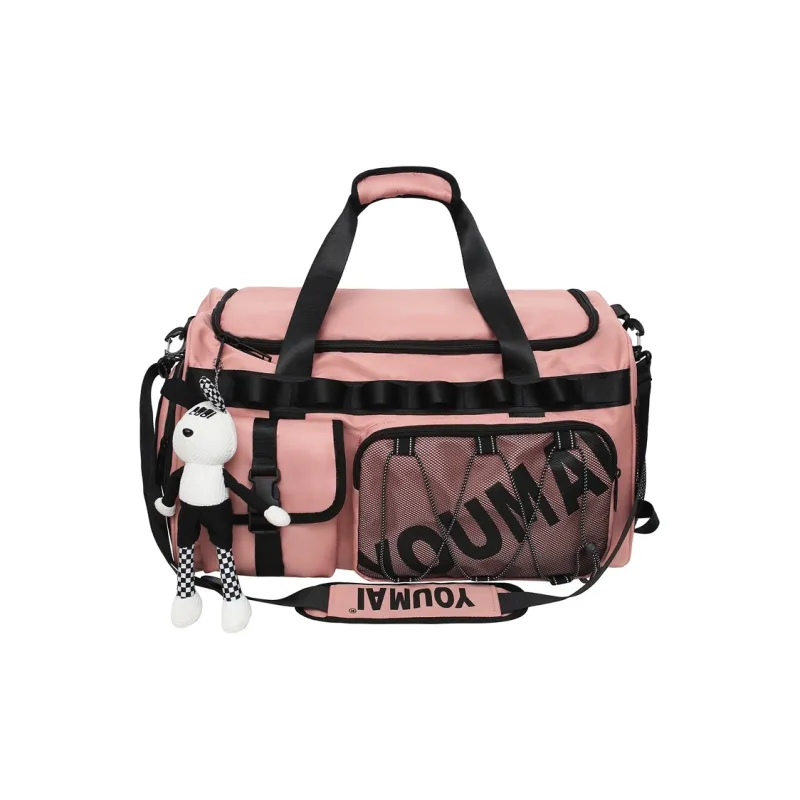 Alcohol Dragon Nylon Travel Bag Unisex Black Ecru/Army Green/Turquoise/Red/Yellow/Pink-12