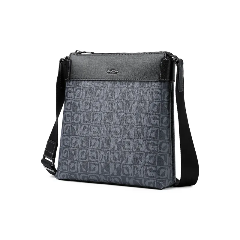 GOLDLION PVC Crossbody Bags Shoulder Bags Medium Size Men's Gray-1