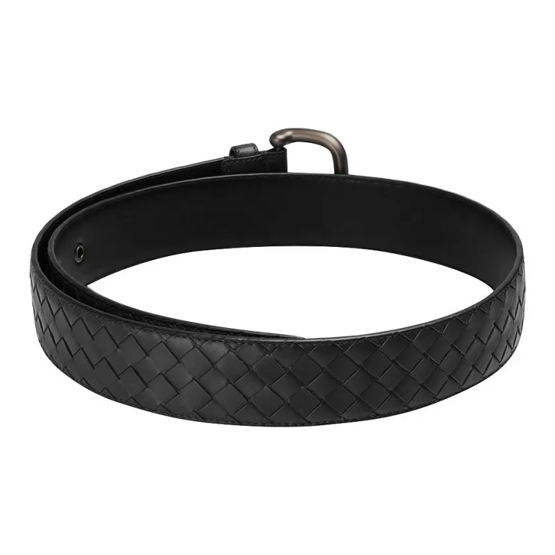 Bottega Veneta Leather Belts Men's Black Width 4cm-1