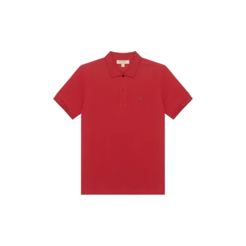 Burberry Polo Shirts Men Red