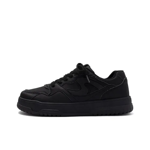 HUANQIU Anti-Slip Wear-Resistant Low-Top Skateboard Shoes Men's Black