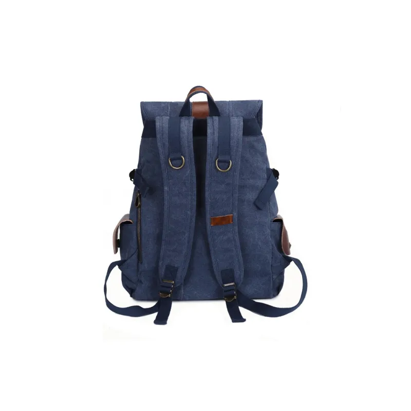 H YXIANG Canvas Backpack Men's Multicolor-6
