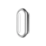 Silver-Rhinestone-Embellished Semi-Enclosed PC Case
